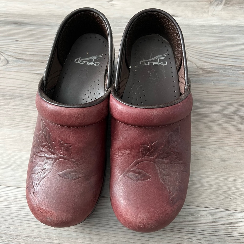 Dansko professional clogs with floral design